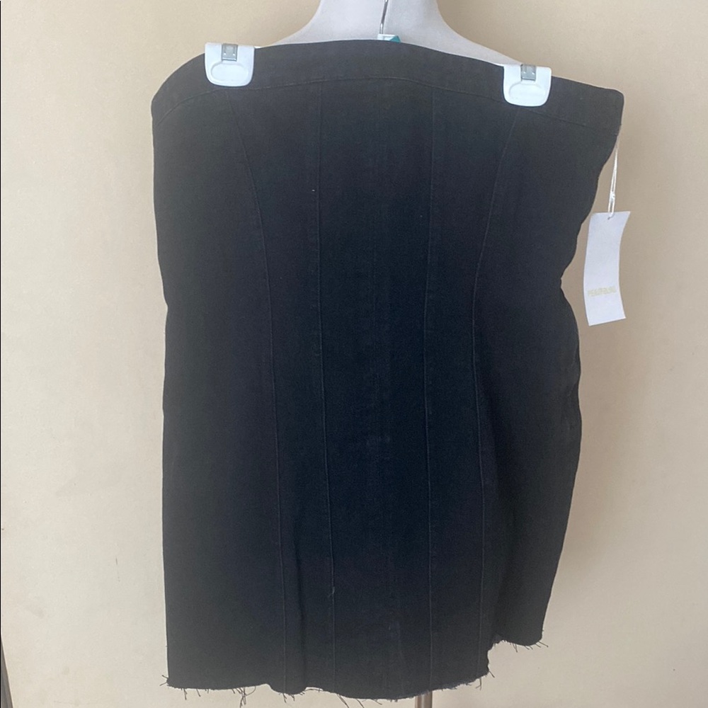 Black jean Strapless Dress